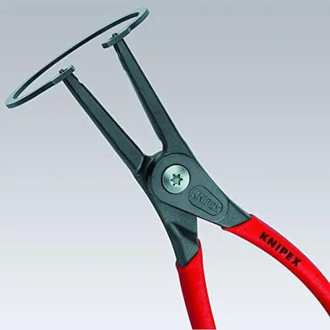 Knipex 00 20 01 V02 Circlip Snap Ring Pliers Set 6 Piece Pro Grade Hand Tool Kit showing close-up of red-handled pliers.