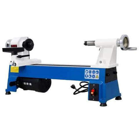 Versatile Benchtop Wood Lathe Workhorse With 10 By 18 Turning Capacity, Five Variable Speeds 500 750 1150 1800 3200 RPM