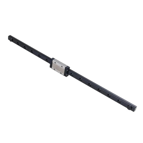 Black Miniature Linear Rail Slide Kit with MGN12 Guide and MGN12H Carriage, includes one MGN9H Block, precision linear motion system for CNC.
