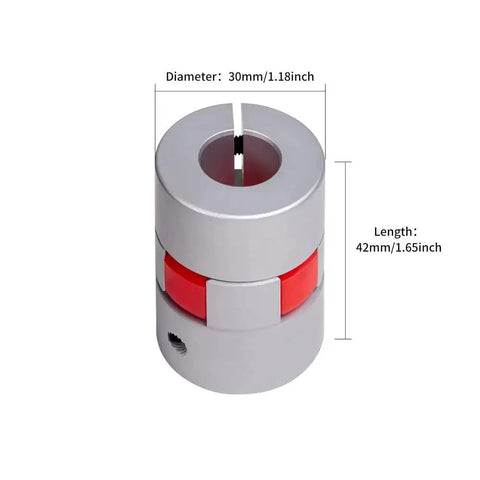 Aluminum Plum Flexible Shaft Coupling D30L42 Bore 8mm To 16mm Motor Connector for CNC and 3D Printer.