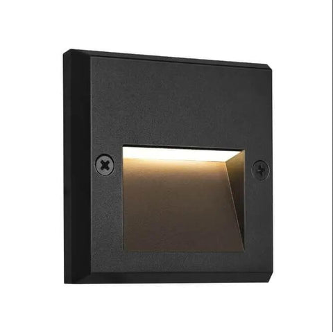 Six Pack Slim Square Low Voltage Deck Post Lights For Posts And Steps, 12V Fence Railing Lighting Fixtures, Black Finish