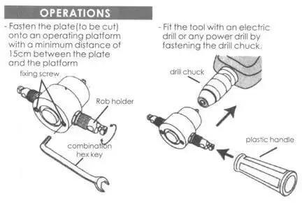 Dope Speed Drill Attachment Nibbler For Sheet Metal With 360 Degree Rotating Head assembly instructions