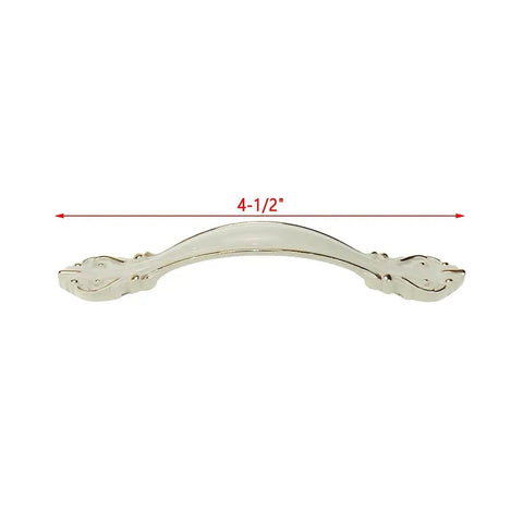 Zinc Alloy Cabinet Handles 4.5 inch length white finish, corrosion-resistant hardware for kitchen and furniture, top view