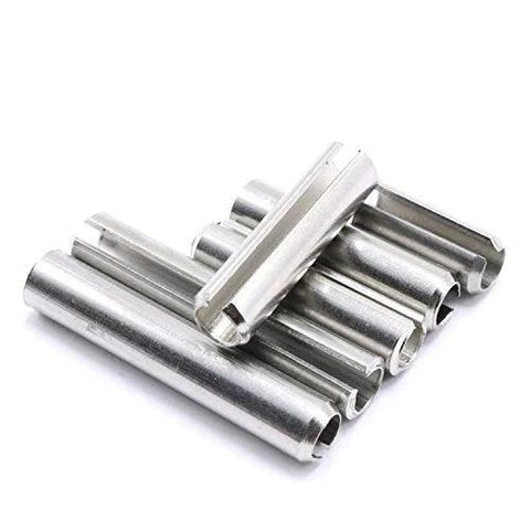 Heavy Duty Workhorse 304 Stainless Steel M2 And M2.5 Slotted Spring Pin Kit, 300Pcs with M2 sizes, chamfered ends, dowel pins for machinery.