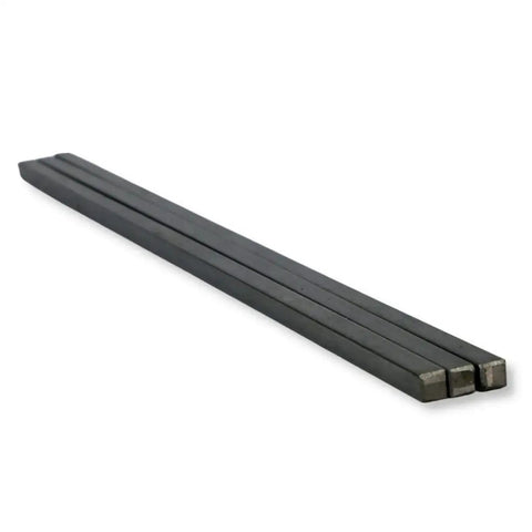 Set of 5 cold drawn steel bars, each 3/16 by 3/16 by 12 inch, for industrial machinery, metalworking and fabrication, plain finish.
