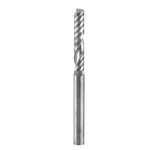 Single end mill bit from End Mill Bits Set Of Ten With One Eighth Inch Shank Single Flute CNC Router Bits Tungsten Carbide Pro Grade