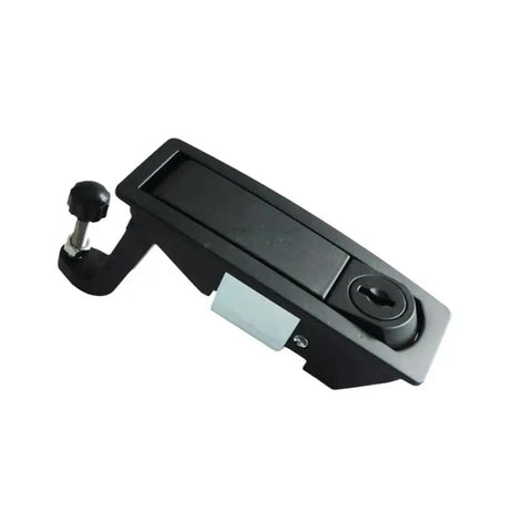 4 Pack Hand Operated Compression Latch Locks Flush Mount Zinc Alloy Lever Black front view
