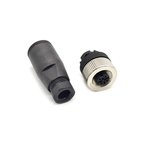 M12 5 Pin Female Connector A Coding Industrial Circular Field Wireable Sensor IP67 Unshielded Straight Type Adapter 125V 4A
