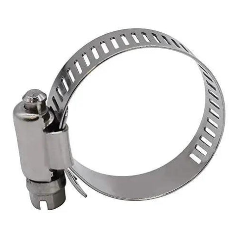 Stainless Steel Worm Gear Hose Clamp Three Quarter Inch Size Band Width Half Inch SAE 12 Full Stainless Construction Fits 17mm to 32mm Hoses