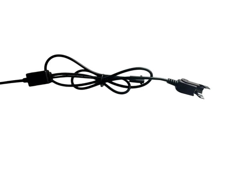 Image of a black electrical cord with plug, used as a part of Power Recliner Motor Replacement Linear Actuator KDFSJ4036 system.