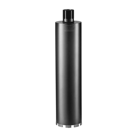 Front view of Beast Mode Diamond Core Drill Bit For Wet Concrete 4.25 Inch Diameter 14 Inch Depth Saw Blade Included 1-1/4 Inch 7 Inner Thread Laser Welded Construction For Tough Concrete And Brick VEVOR.