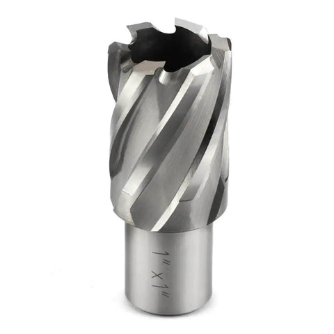 Boss Grade Heavy Duty Pro Grade 1 Inch Diameter Annular Cutter Set For Magnetic Drill Press With Weldon Three Quarter Shank And 1 Inch Cutting Depth