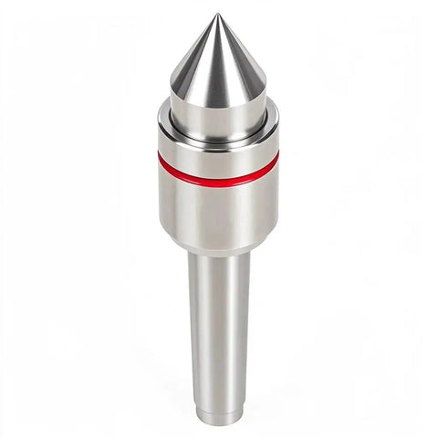 Front view of Beefy Heavy Duty 60 Degree 2MT Live Center for Lathe and CNC Milling Eumtenr Precision Rotary Live Center.