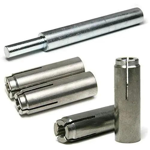 304 Stainless Steel Drop In Expansion Anchors For Concrete And Stone With Setting Tool One Half Inch Diameter Thirteen Threads Per Inch
