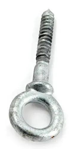 Shoulder Pattern Screw Eye Bolt, Hot Dipped Galvanized, 1/2 Inch by 3-1/4 Inch, Steel, for Garage and Farm Projects