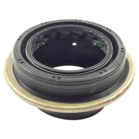 Heavy Duty Transfer Case Output Shaft Seal For 4X4 Trucks And SUVs PTC PT710496, shown at an angle, durable retention material, oil-packed