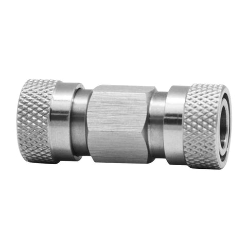 Paintball quick-disconnect coupling adaptor, 8mm female, stainless steel