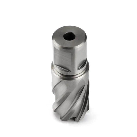 Seven Eighths Inch Annular Cutter For Magnetic Drill Press With One Inch Cutting Depth And Three Quarter Inch Weldon Shank With Two Flats Pilot Pin Dual Alternating Teeth For Fast Hole Cutting