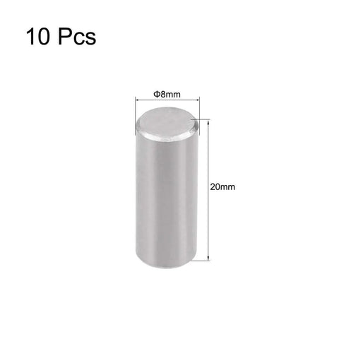 10 Pieces 8mm By 20mm Dowel Pins 304 Stainless Steel For Shelf Support Smooth Centerless Ground Finish Rust And Corrosion Resistant