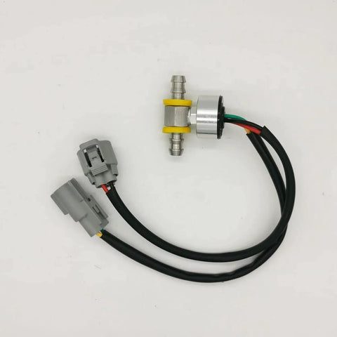 TMaster 12V brake booster vacuum pump kit, plug-and-play with silver pump, yellow seals, and grey wiring connectors.