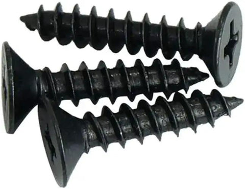 Heavy Duty Self Tapping Screws Set In Black Countersunk Flat Head M1.2 And M1.4 1000 Pcs Precision Machined Steel High Strength