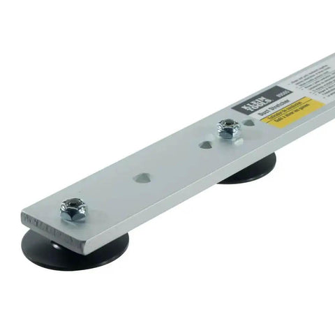 Close-up of a duct stretcher with offset handle showing metal construction, designed for easy ductwork alignment and pulling in tight spaces.