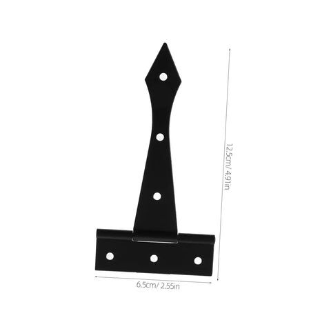 Black iron hinge from 8 Pack Heavy Duty Iron Door Hinges for Cabinet Replacement with Smooth Surface and High Load Capacity, Residential Door Hardware for Home Use
