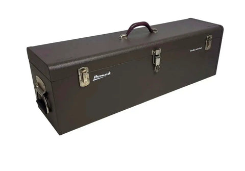 32-Inch Industrial Steel Toolbox with Brown Wrinkle Powder Coat, Padlockable Security, Steel Tool Tray Included, Built-To-Last