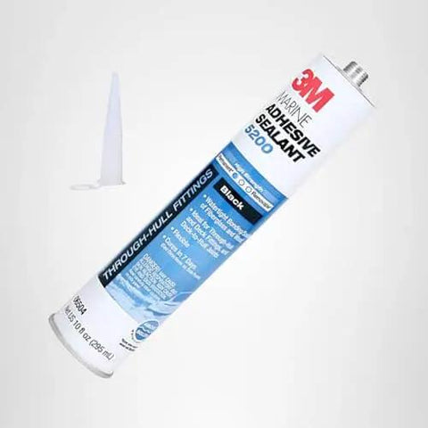 Marine Adhesive Sealant 5200, black 10 fl oz cartridge with nozzle, permanent structural polyurethane bonding and waterproof seal