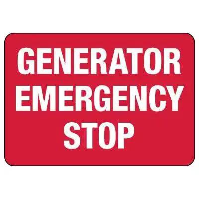 Emergency Stop Safety And Compliance Tin Sign For Machines OSHA And ANSI Approved Machine Warning Metal Sign 8 By 12 Inch