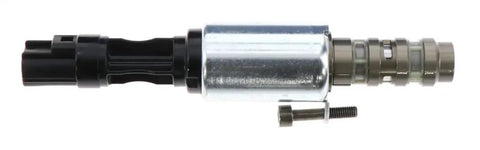 Side view of Ford 5.4L 3V VCT Control Solenoid 8L3Z-6M280-B OEM Replacement Solenoid Drop-In Plug-N-Play Universal Fit, black finish.