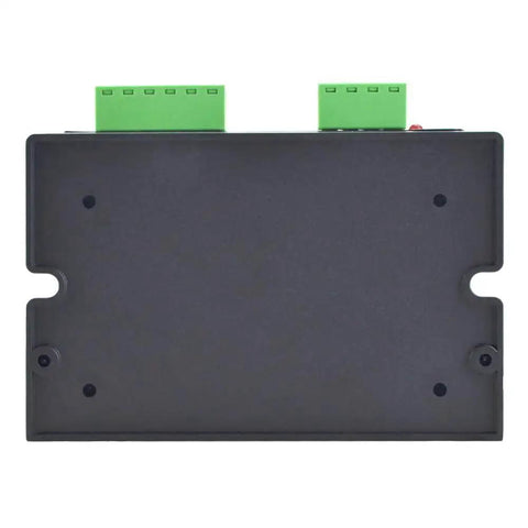 Rear view of Industrial Grade Digital Stepper Driver for Nema 17 and Nema 23 motors, showing green connector terminals.