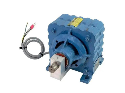High Precision Magnetic Particle Clutch Foot Mounted 0.17 Amp 90 VDC Clutch Brake for durable industrial use, blue