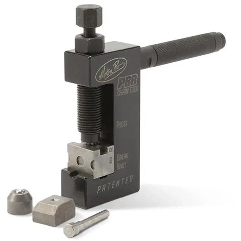 All In One Chain Tool For 520 525 And 530 Chains That Presses Breaks And Rivets With A Built In Storage Case, tool components visible