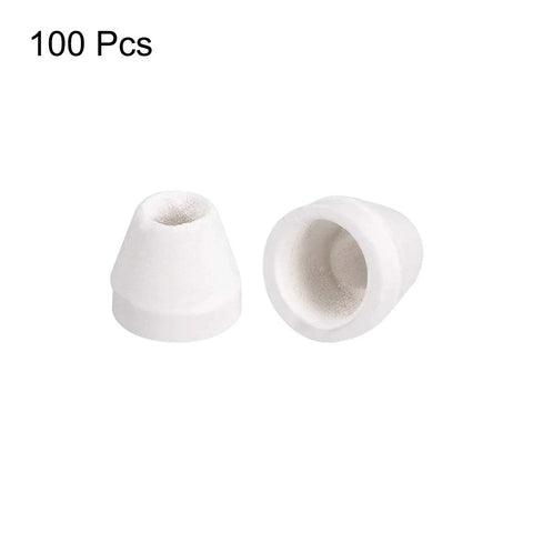 Ceramic Electrical Insulator Beads Kit For DIY Projects 4mm Diameter Tapered Porcelain Tube Beads, 100 pieces shown