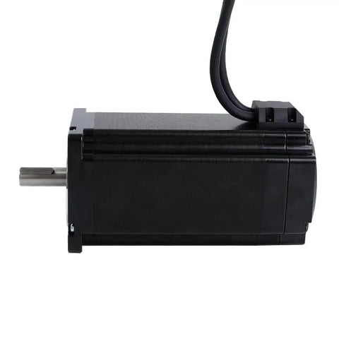 Side view of Smart S Series Nema 34 Closed Loop Stepper Motor With 12.0 Nm Torque And 1000 PPR Encoder for CNC Machines and industrial use.