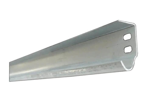 Pair Of Heavy Duty Vertical Track Rails For 8 Foot Garage Doors, 76 Or 88 Inch Length Options, Made In USA From Durable US Steel, front view
