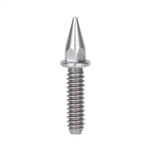 Premium Stainless Steel Lug Nut with Spike Acorn Design, showing M3 2.7mm size and hex screw for 1.9 and 2.2 VP Wheels