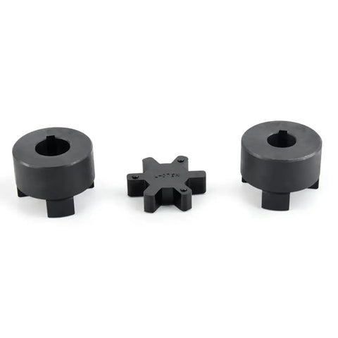 3-Piece L095 L-Jaw Coupling Set With Buna-N NBR Rubber Spider For Log Wood Splitter, Heavy-Duty 1/2 Inch Bore With 1/8 Inch Keyway And Set Screw
