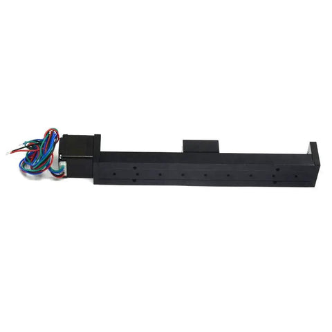 150Mm Travel Mini Linear Rail Guide With Lead Screw T6x1 And NEMA11 Stepper Motor for DIY CNC Router shown side view