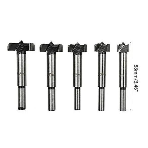 Woodworking Center Drill Bit Set Five Pack Cobalt Steel For Pilot Holes And Hinge Boring 15mm 20mm 25mm 30mm 35mm