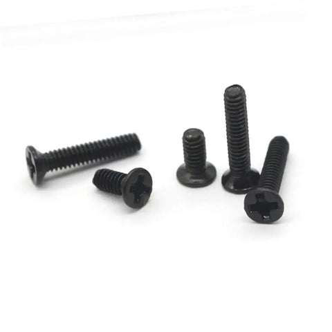 Miniature Screw Set With Transparent Storage Case For Easy Access For DIY Repairs And Assembly, assorted black machine screws