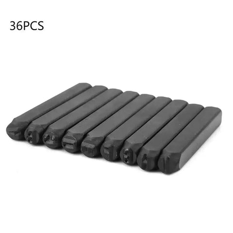 DIY 4MM Steel Die Stamping Kit with 36PCS blank VIN tag for trailers, boats, and trucks.
