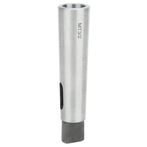 MT3 to MT2 taper drill sleeve reducing adapter, silver metal for lathe and milling fixtures
