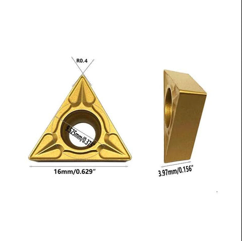 Carbide External Turning Inserts TCMT32.51 10 Pcs For STFCR Tool Holders Finishing And Semi Finishing Steel And Stainless Steel Incl TCMT16T304