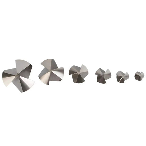 Pro Grade 6Pc HSS Chamfer Countersink Drill Bit Set With 90 Degree 3 Flute End Mills for Aluminum PVC Thin Metal Durable Chamfering Bits