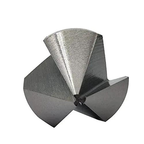 35mm 90 Degree Chamfer Drill End Mill Cutter HSS Straight Shank Pro Grade Deburring and Countersink Tool with Three Edge Cutting
