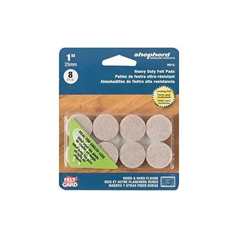 1 Inch Round Self Adhesive Felt Furniture Sliders For Hard Floors Leveling Pads To Stop Scratches Scuffs And Noise On Beds Sofas Dressers Set Of 8 Beige package