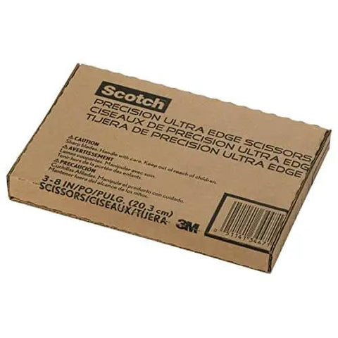 Packaging of Precision Ultra Edge 8 Inch Non-Stick Scissors, Titanium-Fused Blades, 3-Pack for Crafting, Office, School & Fabric Cutting
