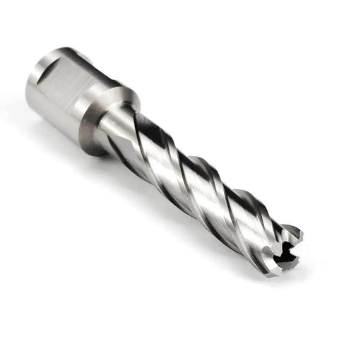 1/2 Inch HSS Annular Cutter for Magnetic Drill Press with 2 Inch Cutting Depth, 3/4 Inch Weldon Shank, 2 Flats, and Pilot Pin.